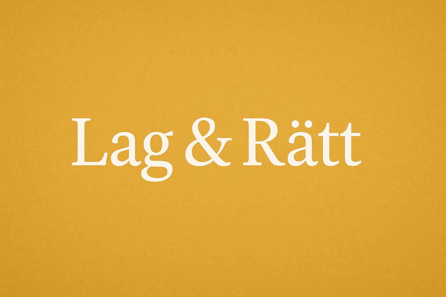 Lag & Rätt
