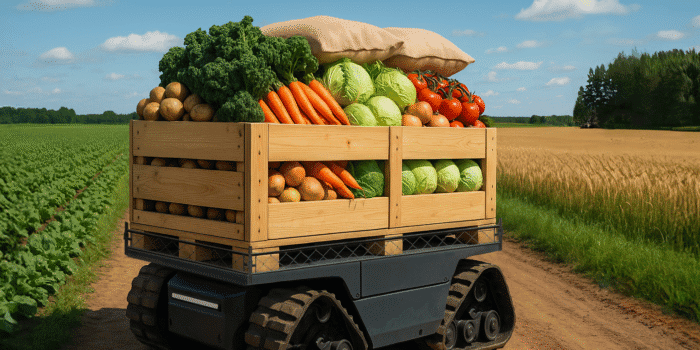 AI-genererad illustration av hur bandvagnen, som ska utvecklas i ett av projekten, skulle kunna se ut. Bild och bearbetning: Fyra Punkter AB