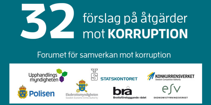 32 förslag på åtgärder mot korruption