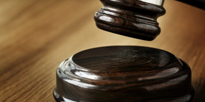 closeup gavel judgement concept