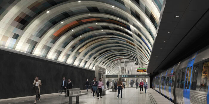 Arenastden plattformsrum press