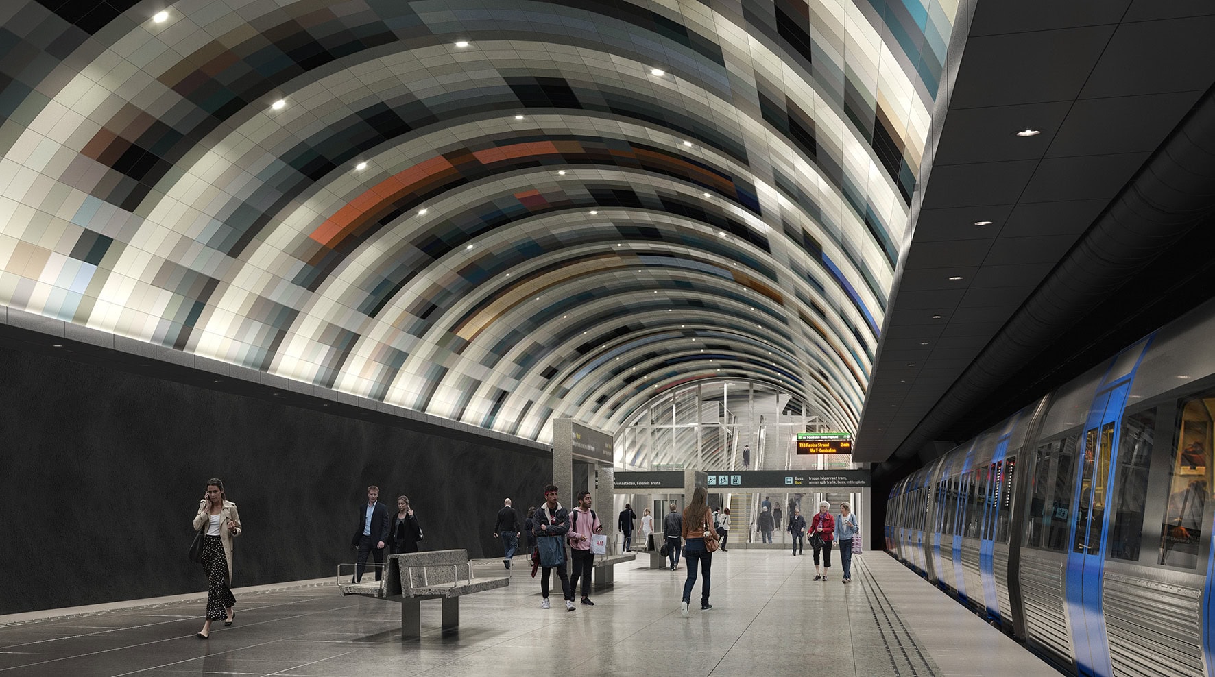 Arenastden plattformsrum press