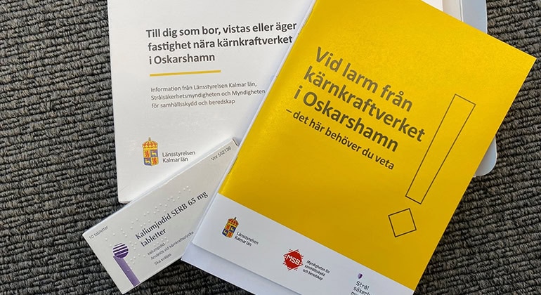 Jodtabletter och broschyr