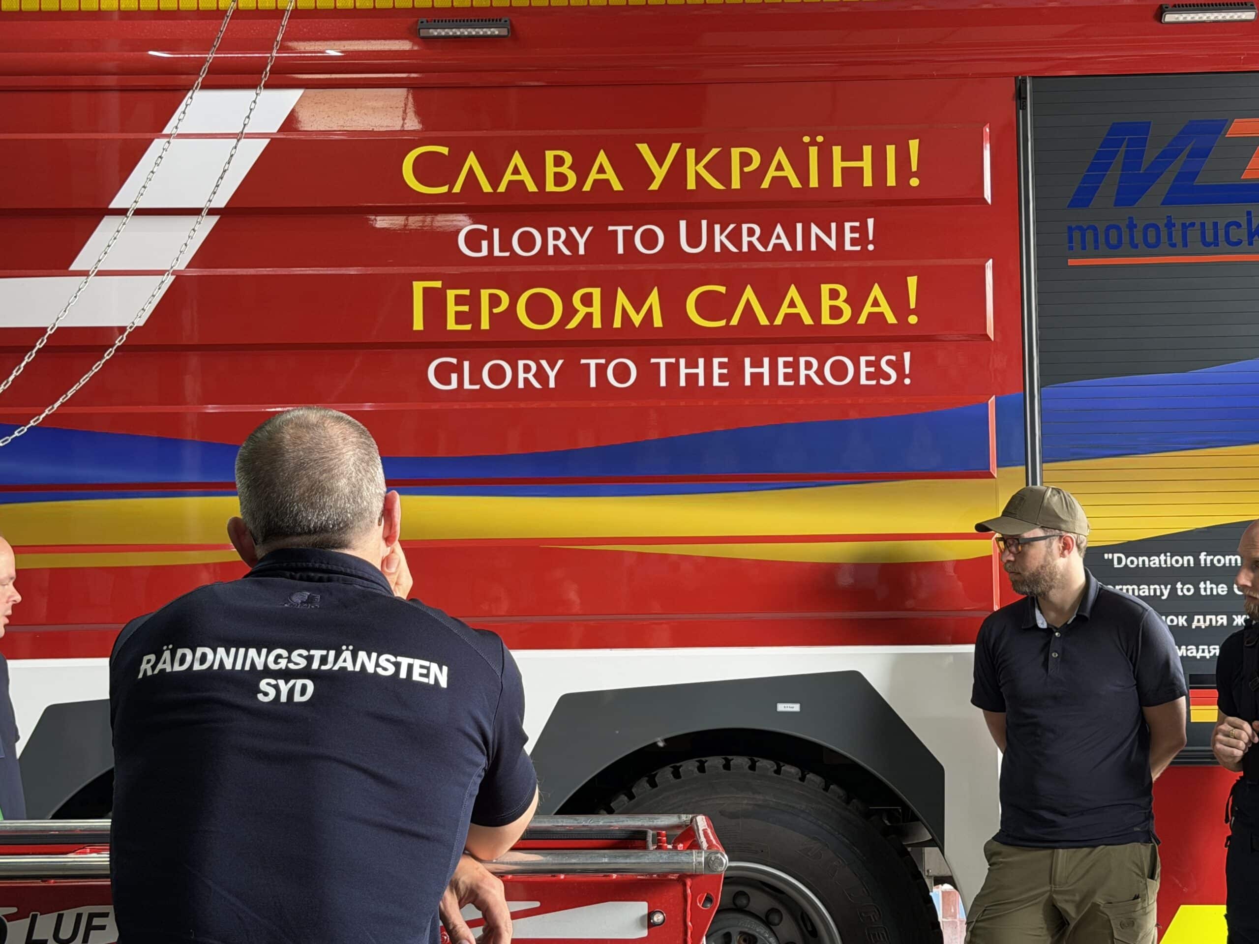 Svensk räddningstjänstpersonal på platsbesök i Ukraina