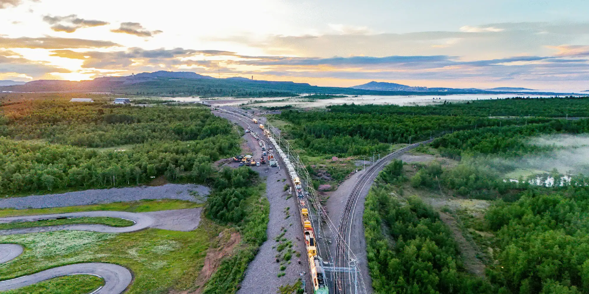 Spårbyte på Malmbanan