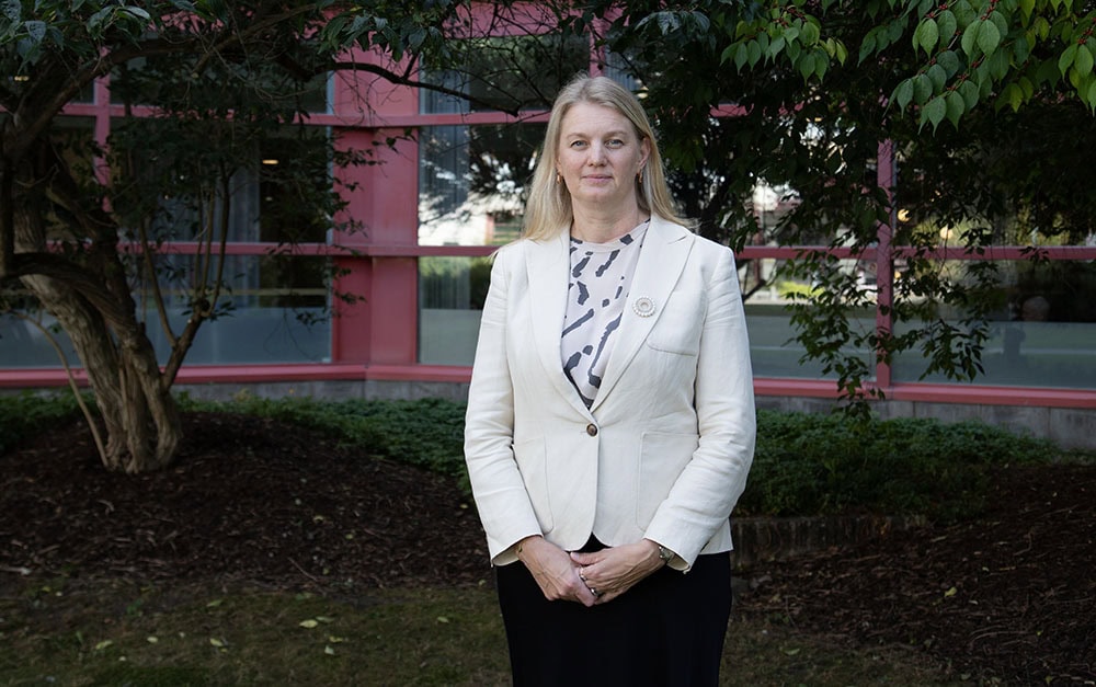 Bilden visar Lisa Gustafsson som regeringen anställt som ny överdirektör vid FOI
