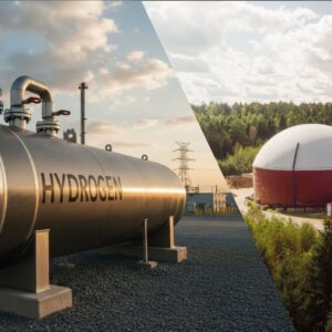 Biogasanläggning och hydrogentank