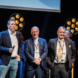 Från vänster: Alain Staron (VD och grundare av Artifeel), Roland Pacerek (Samordnare Fordonshinder Säkerhet, HVM & CT, Trafikkontoret, Stockholms Stad), Fredrik Boye (VD Dipar AB), Anna Wenman (Enhetschef Trafikkontoret, Stockholms Stad)